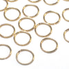Gold Stainless Jump Rings, 8x0.8mm, 6.4mm Inside Diameter, 20 gauge, Closed Unsoldered, Lot Size 100