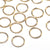 Gold Stainless Jump Rings, 8x0.8mm, 6.4mm Inside Diameter, 20 gauge, Closed Unsoldered, Lot Size 100