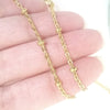 Gold Station Chain, Stainless Steel, 3x2mm Rondelle Stations, Soldered Closed Links, Lot Size 50 Meters, #1937 G Spool