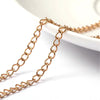 Twist Chain, Gold Stainless Steel Soldered Links, 3x4x0.5mm, 10 Meters Spooled, #1925 G