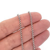 Adjustable Slider Necklace Chains, 10 Necklaces, 29.5" Stainless Steel Jewelry Making Rolo Chain with Slider Bead, 2mm Links