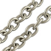 Stainless Steel Chain, Fine 3x2x0.6mm Oval Rolo Chain, Soldered Closed , 50 Meters, #1905