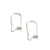 Stainless Steel Kidney Ear Wires, 20mm, 0.6mm Pin, 200 Pieces, #1323