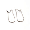 Stainless Steel Kidney Ear Wires, 20mm, 0.6mm Pin, 200 Pieces, #1323