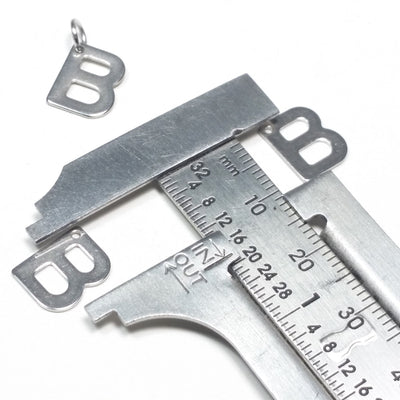Small Letter Charms, Stainless Steel, Full Alphabet of 26 Letters
