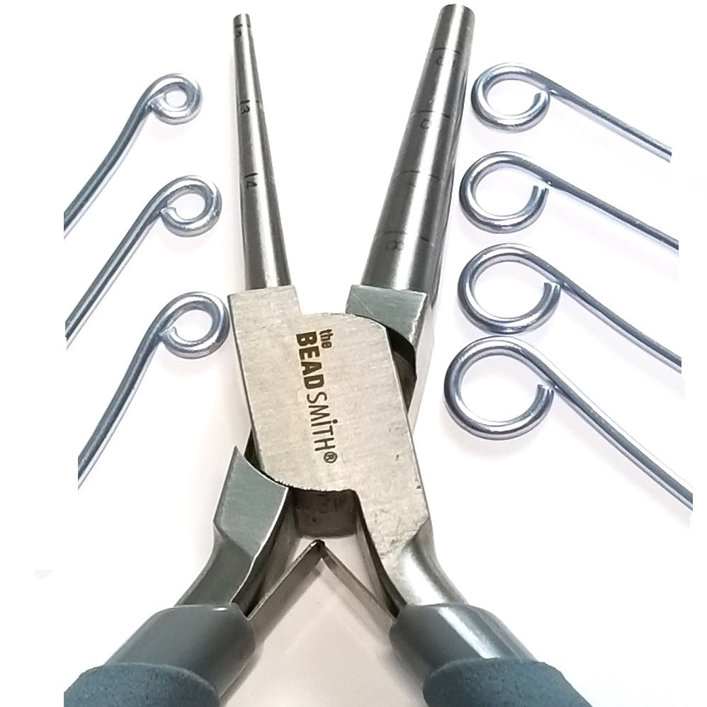 Marked Round Nose Pliers, Heavy Duty, 8 Marked Loop Sizes for Perfect Loop Rite Sizing Every Time, #1600