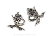 Mermaid Pendant, Antique Silver, Lead Free, Nickel Free, 29x27x3mm, 2mm Loop, Lot Size 10, #2146