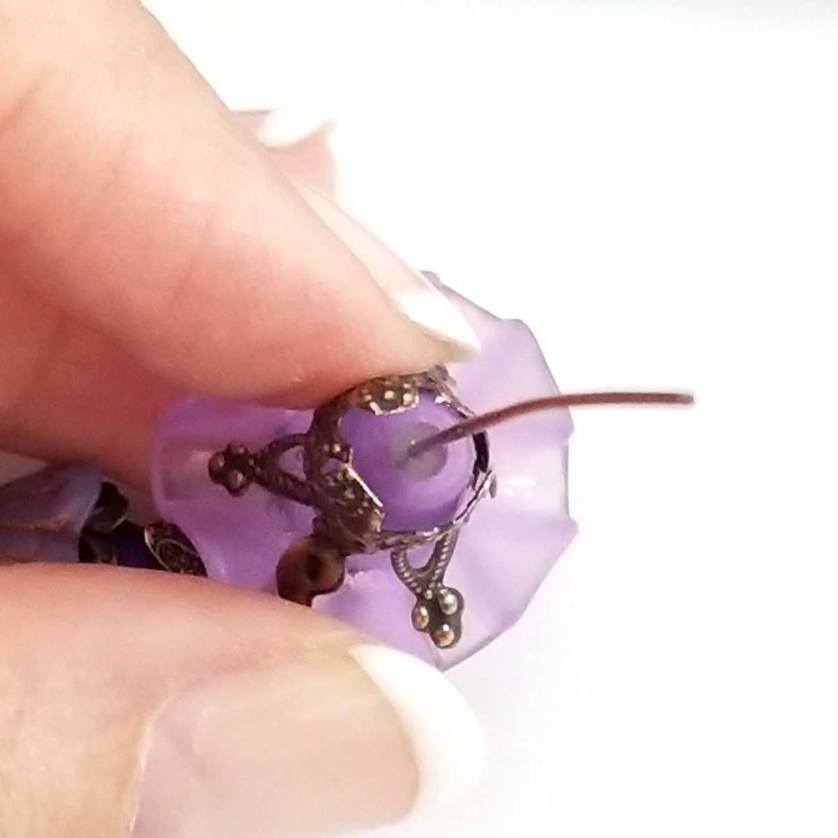 How to Make the Orchid Ruffle Dragonfly Earrings, a tutorial