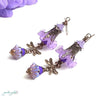 Orchid Ruffle Flower Dragonfly Earring Kit, Make Your Own Earrings