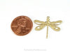Large Filigree Dragonfly Charm, 1 Loop, Brass, Lot Size 10, #08R
