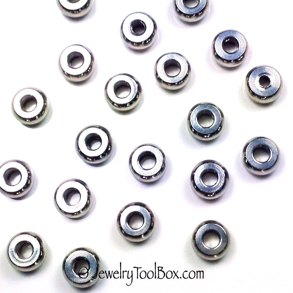 Rondelle Beads, Stainless Steel, 6x3mm Rondelles, 2.5mm Hole, Lot Size 300 Beads, #1533