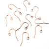 Rose Gold Filled Ear Wires,  Earrings Hooks, Easy Attach, Easy Change Style, 12 Pieces, #1348 RGF