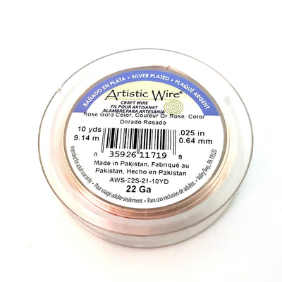 Rose Gold Colored Copper Wire, Anti-Tarnish, 22 Gauge, 10 Yards (30 Feet), Artistic Wire