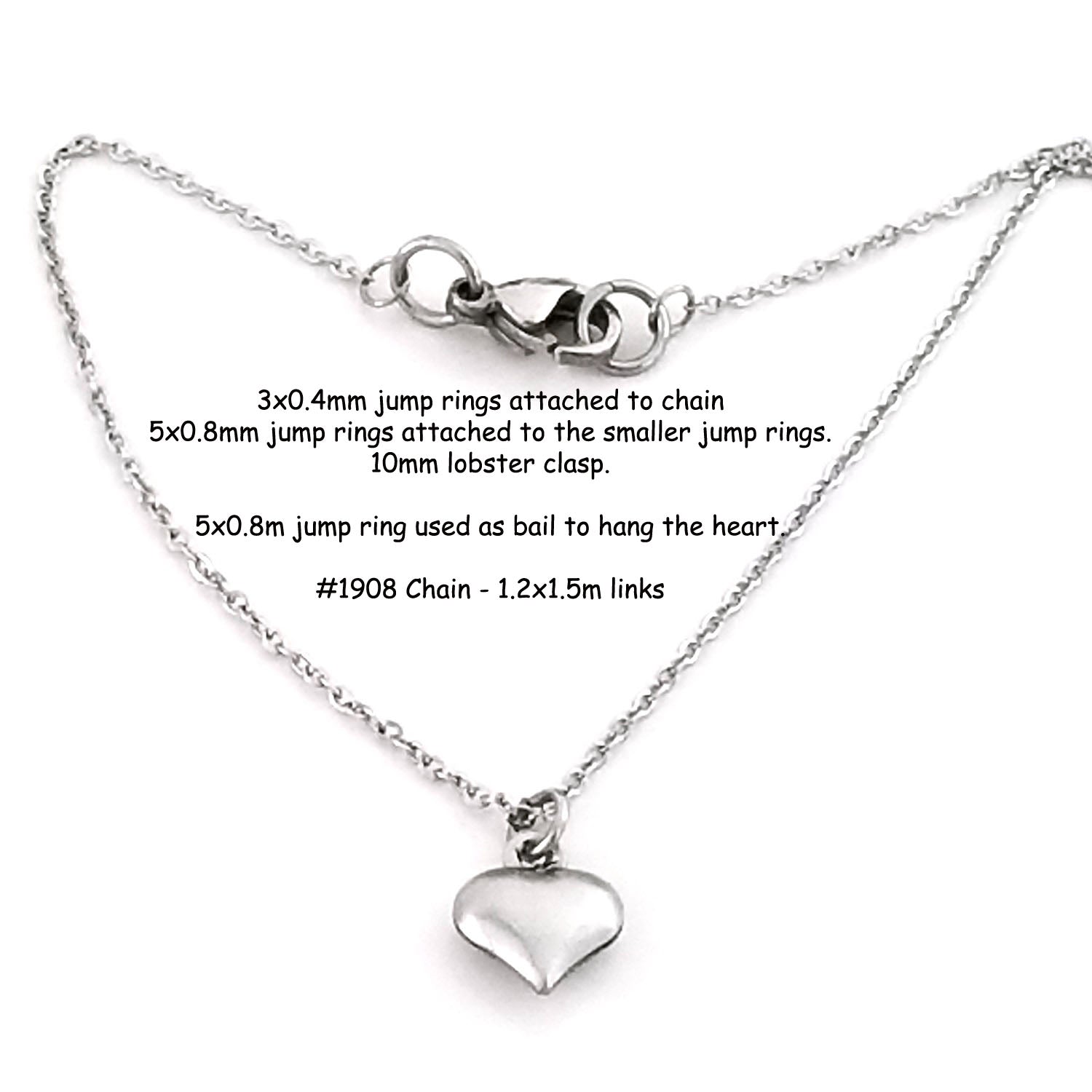 Stainless Steel Chain, Bulk Chain, Jewelry Making Chain, Hypoallergenic, 316L Stainless, 1.2x1.5mm Oval Links, Lot Size 100 Meters Spooled, #1908