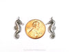 Seahorse Charms, Antique Silver, 3 Dimensional, Lead Free, Cadmium Free, 22x9mm, Lot Size 20, #2154