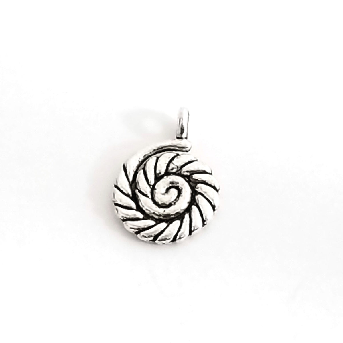 Twisted Rope Charms, Boat Line Pendants, Antique Silver, Double Sided, 12x16mm,  Lot Size 30, #1012