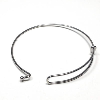 Charm Bangle Bracelet Finding for Charms, 60mm diameter (less than about 7-1/2 inches), Lot Size 50 Pieces, #1803