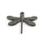 Small Black Dragonfly Charm, 1 Loop, Lot Size 10, #01BL
