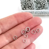 Small Thin Jump Ring Kit, 2500 Assorted Light Duty Stainless Steel, 23 to 18 Gauge (0.6mm to 1mm), Open or Closed Unsoldered, JRK 3SC 3SO