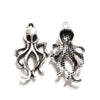 Octopus Charm, Steampunk Pendant, Antique Silver, Nickel Free, Lead Free, Cadmium Free, 32x18mm, Lot Size 20, #2058 S