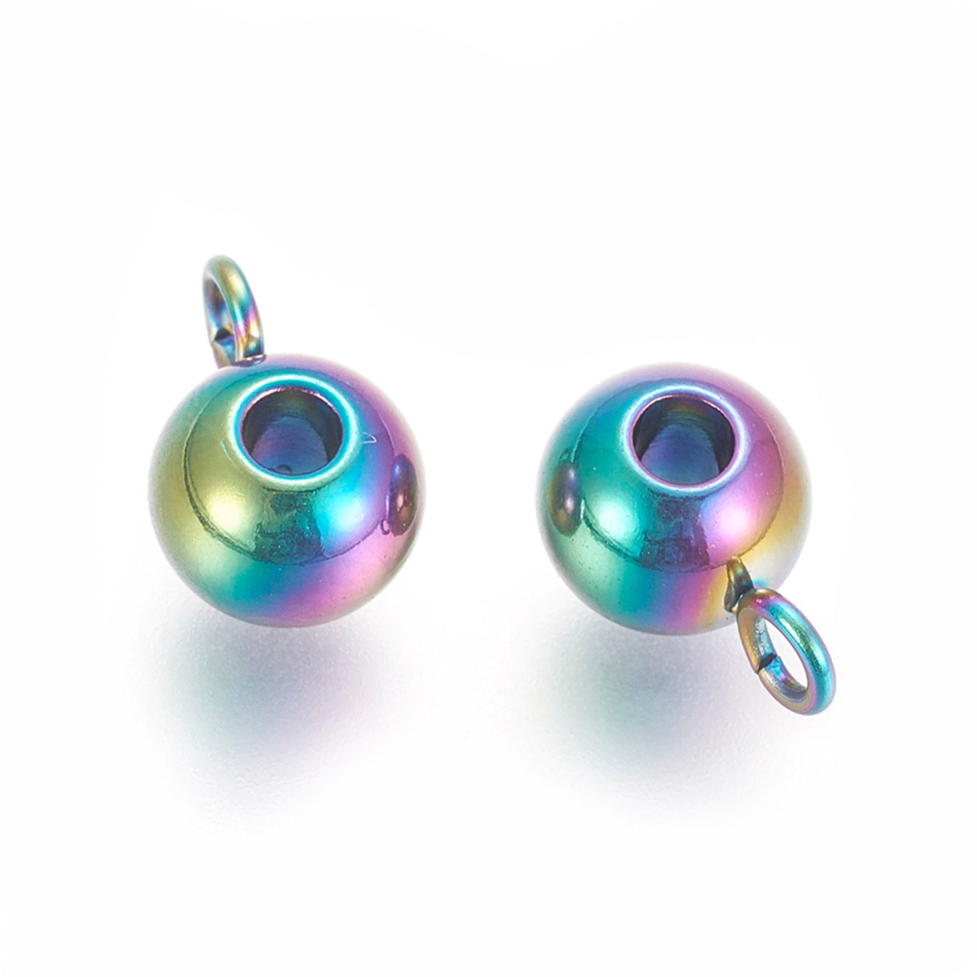 Titanium Stainless Pendant Bail, 5x9x6mm, 2mm Hole, 2mm Loop, Lot Size 50, #1457 MC