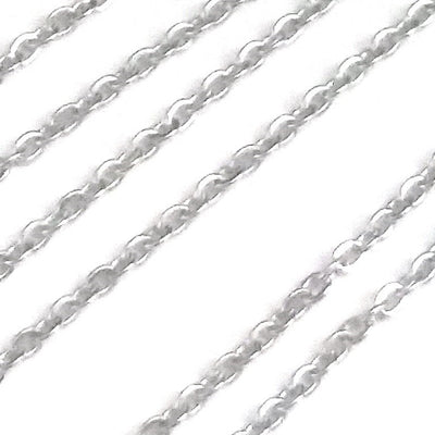 Fine Chain, 2x1.5mm Links, Soldered Closed, Bulk 50 Meters on a Spool, #1902
