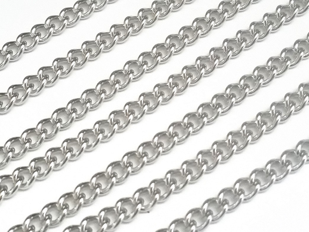 Thick Twist Chain, 6x4.5x1.2mm Lot Size 25 Meters, #1930
