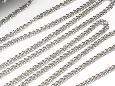 Twist Chain, Stainless Steel Chain, Bulk 50 Meters Spooled, 4x3x1mm, # -  Jewelry Tool Box