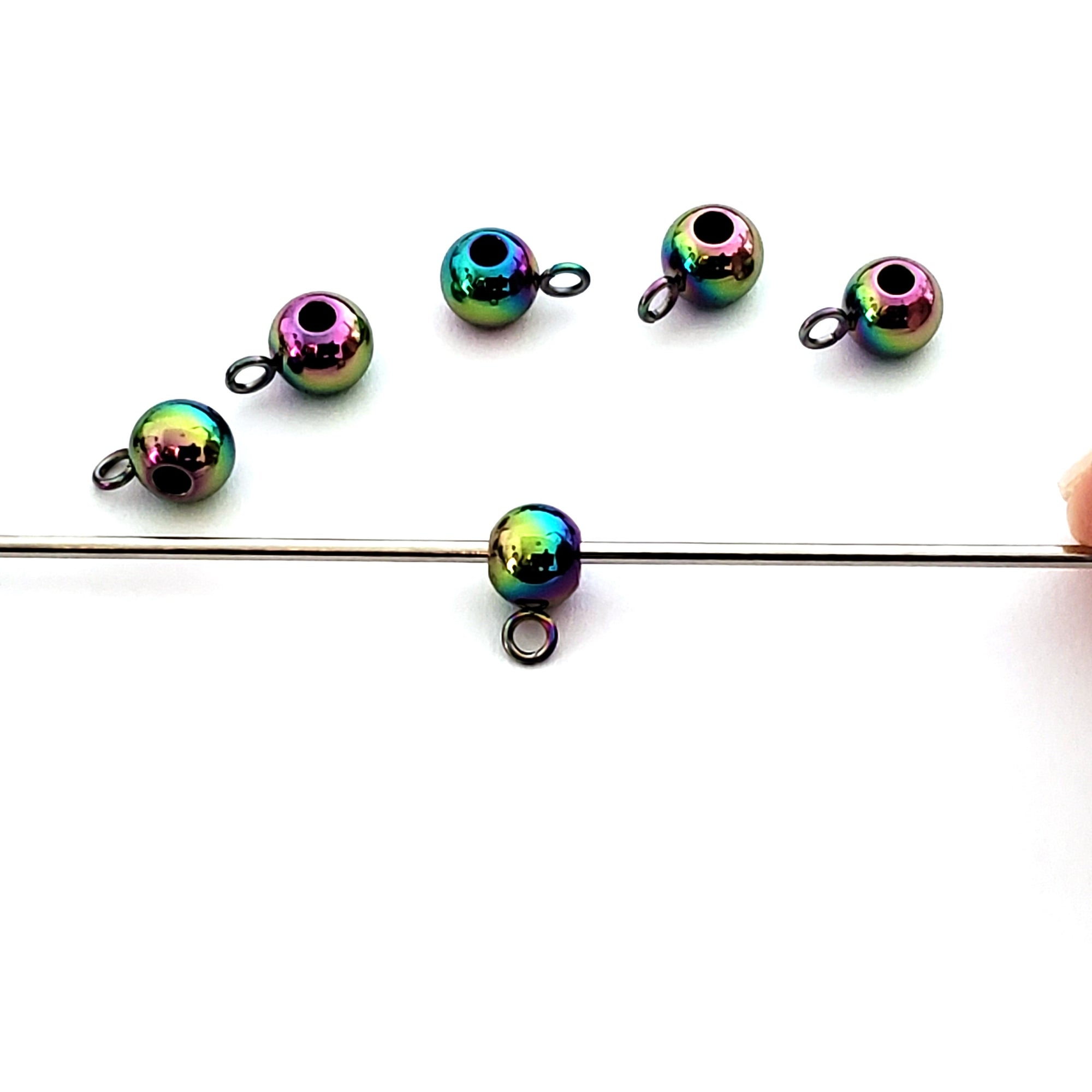 Titanium Stainless Pendant Bail, 5x9x6mm, 2mm Hole, 2mm Loop, Lot Size 50, #1457 MC