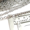 Oval Link Chain, Stainless Steel, 6x4.5mm, 16 Gauge, Lot Size 50 Meters, #1934