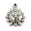 Sun Charms, Antique Silver, Third Eye Motif, Lead Free, 21x17mm, Lot Size 18, #1051