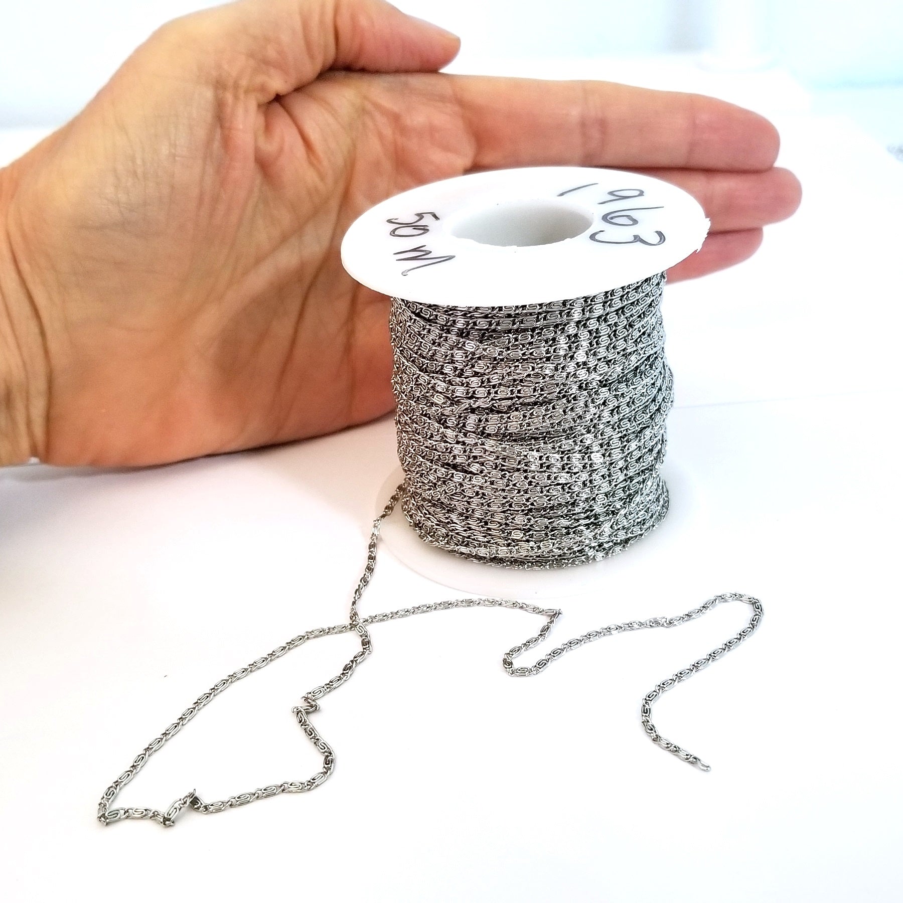Lumachina Chain, 4x1.5mm, Lot Size 50 meters (about 160 feet), #1963