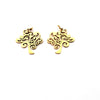 Tree Charms, 24kt Gold Plated Stainless Steel, 20.5x20x1mm, 2.5mm Hole, 5x0.8mm Ring, Lot Size 5 Charms, #1665 G