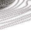 Stainless Twist Chain, Open Link, 3.5x5.5x0.75mm, 50 Meters, #1950