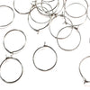 Wine Glass Charm Rings, Earring Hoops, Unfiled Ends, 23 gauge, Lot Size 200, #1315